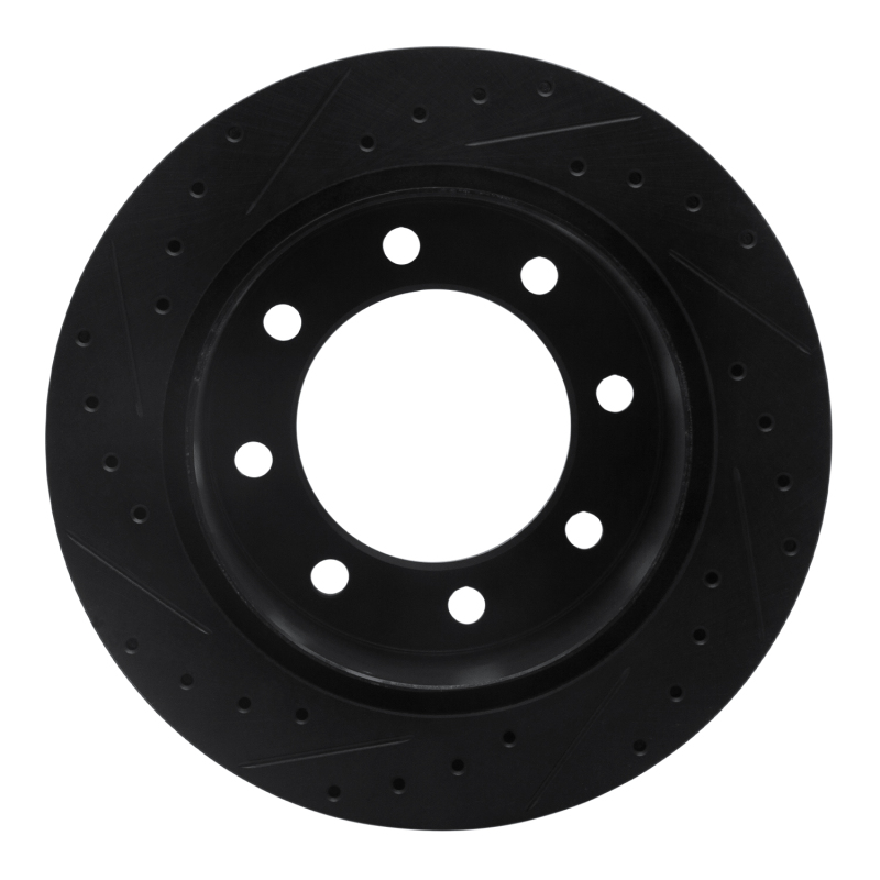 Chevrolet Express 3500 Brake Rotor (1) - Rear Right - DFC - Drilled & Slotted - Black - `99-`20