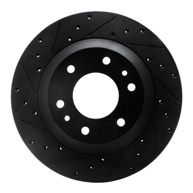 Buick Rainier Brake Rotor (1) - Front Left - DFC - Drilled & Slotted - Black - `02-`05