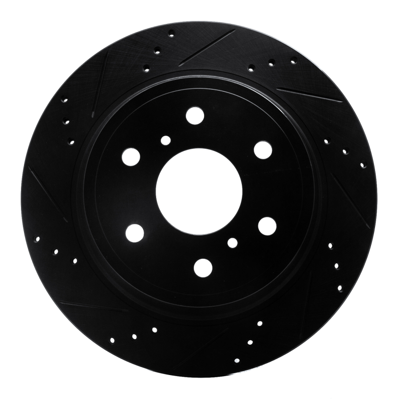 Cadillac Escalade ESV Brake Rotor (1) - Rear Left - DFC - Drilled & Slotted - Black - `07-`20