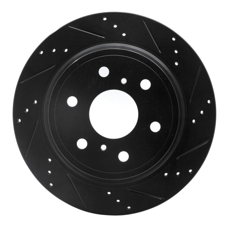 Cadillac Escalade ESV Brake Rotor (1) - Rear Right - DFC - Drilled & Slotted - Black - `07-`20