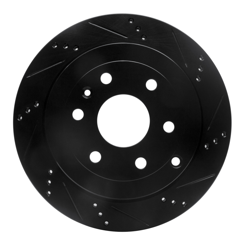 Buick Enclave Brake Rotor (1) - Rear Right - DFC - Drilled & Slotted - Black - `07-`17