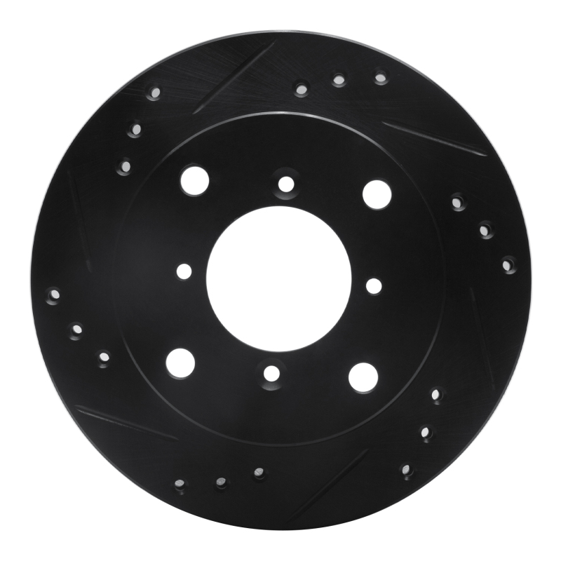 Chevrolet Metro Brake Rotor (1) - Front Left - DFC - Drilled & Slotted - Black - `89-`01