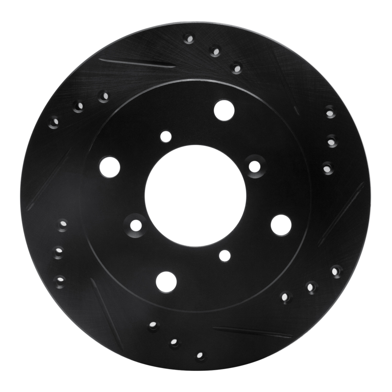 Chevrolet Metro Brake Rotor (1) - Front Right - DFC - Drilled & Slotted - Black - `89-`01