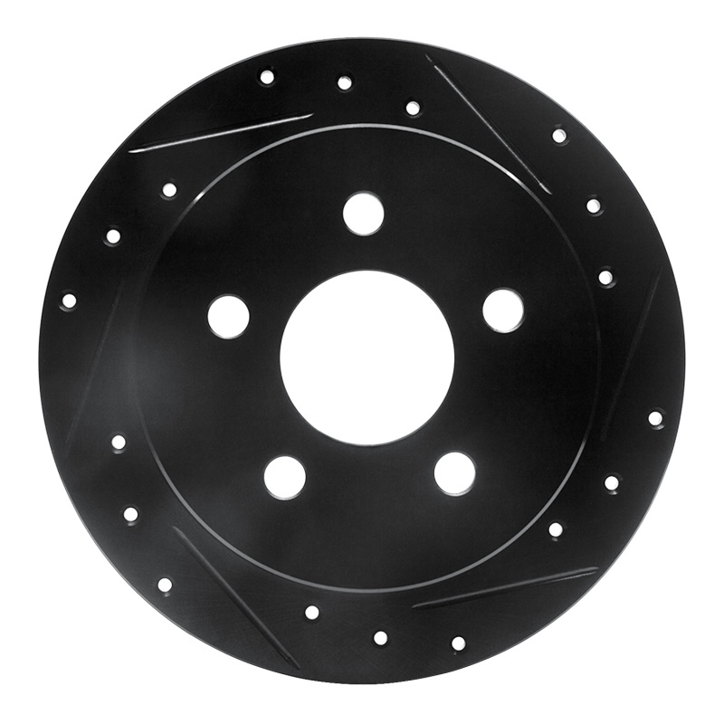 Buick Regal Brake Rotor (1) - Rear Right - DFC - Drilled & Slotted - Black - `97-`05
