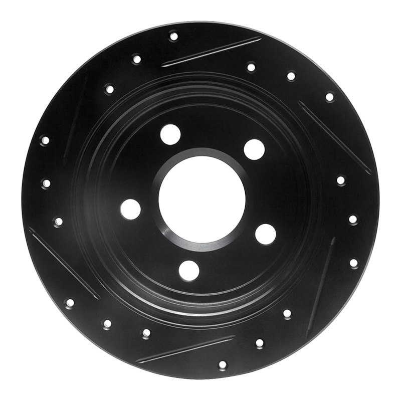 Buick Regal Brake Rotor (1) - Rear Right - DFC - Drilled & Slotted - Black - `97-`05