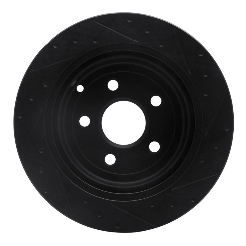 Chevrolet Caprice Brake Rotor (1) - Rear Left - DFC - Drilled & Slotted - Black - `08-`17