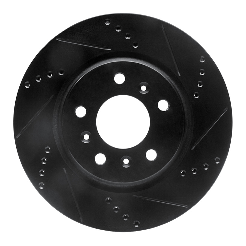 Buick Terraza Brake Rotor (1) - Front Right - DFC - Drilled & Slotted - Black - `04-`09