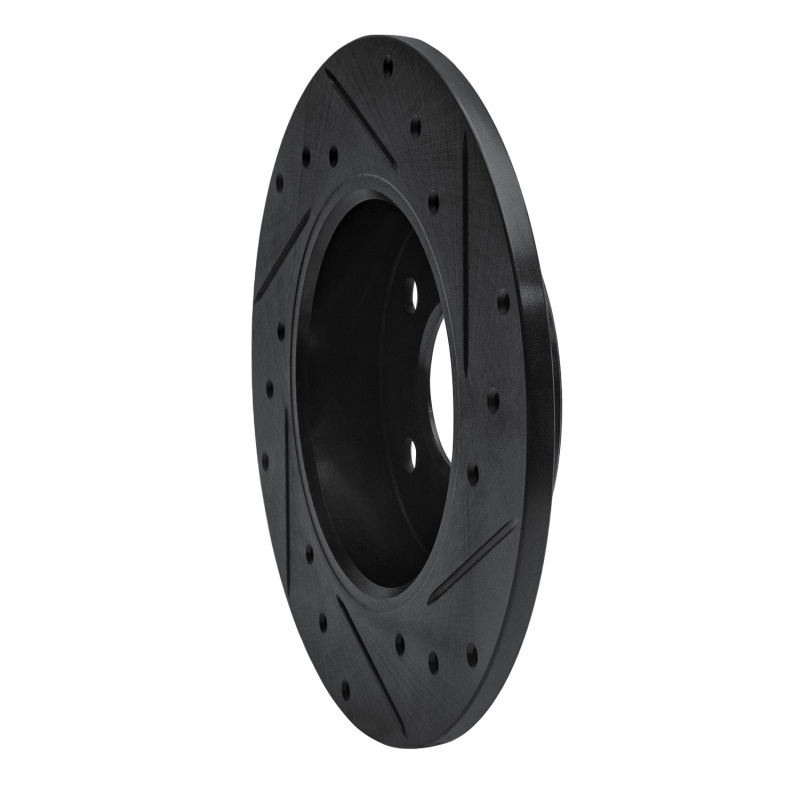 Chevrolet Astra Brake Rotor (1) - Rear Left - DFC - Drilled & Slotted - Black - `02-`08