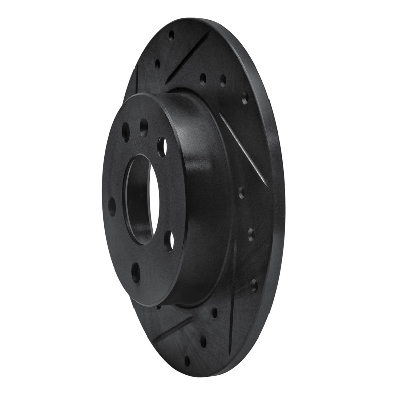 Chevrolet Astra Brake Rotor (1) - Rear Left - DFC - Drilled & Slotted - Black - `02-`08