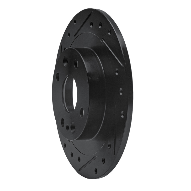 Ford Escort Brake Rotor (1) - Rear Left - DFC - Drilled & Slotted - Black - `90-`03