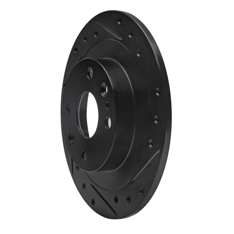 Ford Escort Brake Rotor (1) - Rear Right - DFC - Drilled & Slotted - Black - `90-`03
