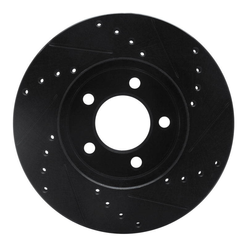 Ford Taurus Brake Rotor (1) - Front Left - DFC - Drilled & Slotted - Black - `91-`00