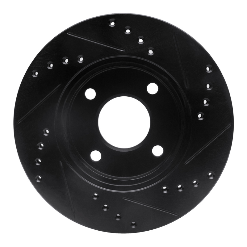 Ford Ikon Brake Rotor (1) - Front Left - DFC - Drilled & Slotted - Black - `00-`15