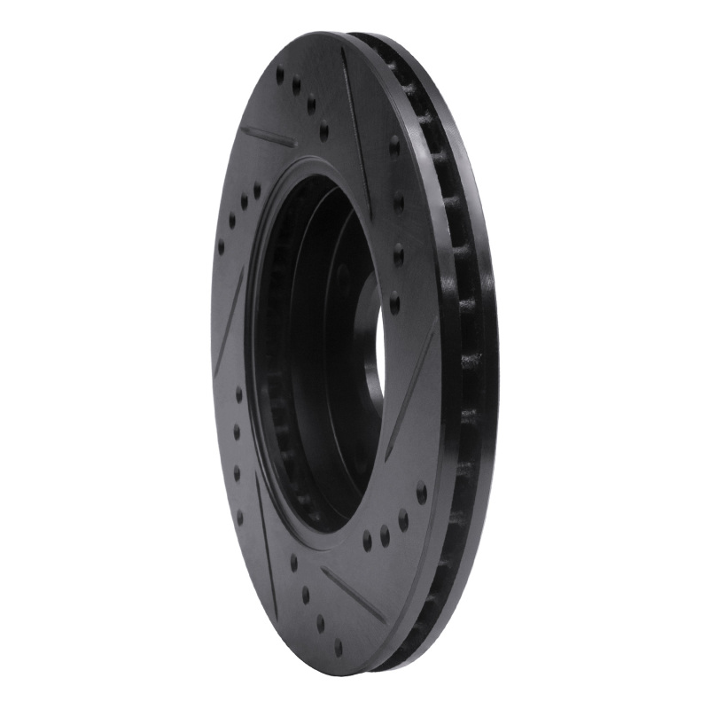 Ford Ikon Brake Rotor (1) - Front Left - DFC - Drilled & Slotted - Black - `00-`15