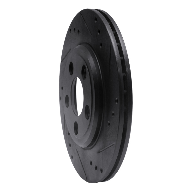 Ford Thunderbird Brake Rotor (1) - Rear Right - DFC - Drilled & Slotted - Black - `00-`06