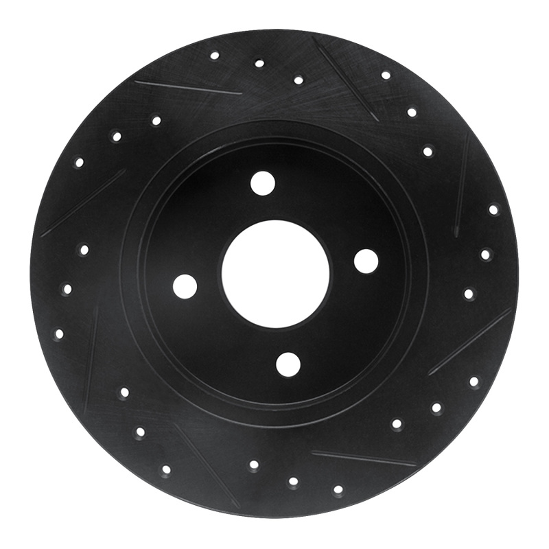 Ford Focus Brake Rotor (1) - Rear Left - DFC - Drilled & Slotted - Black - `02-`04
