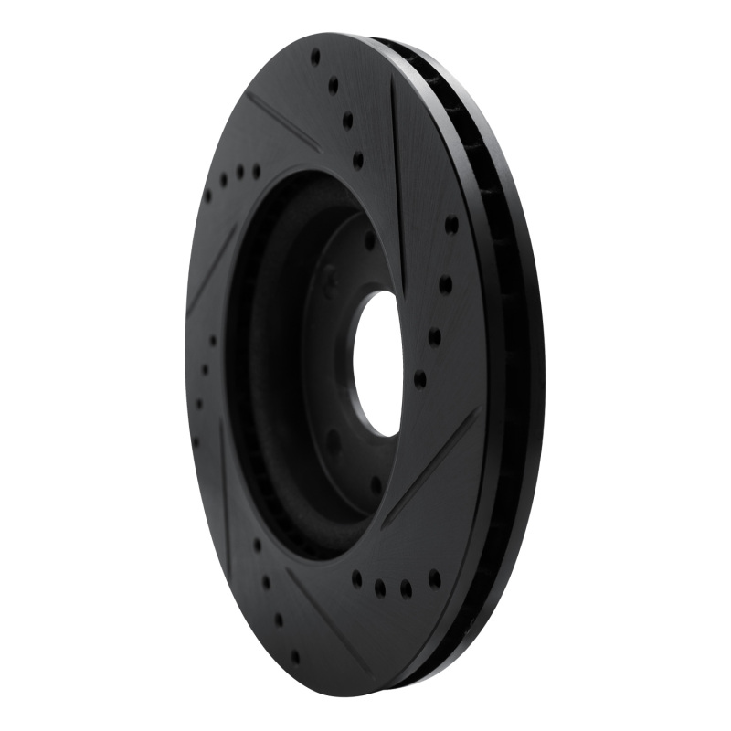 Ford Focus Brake Rotor (1) - Front Left - DFC - Drilled and Slotted - Black - `08-`11