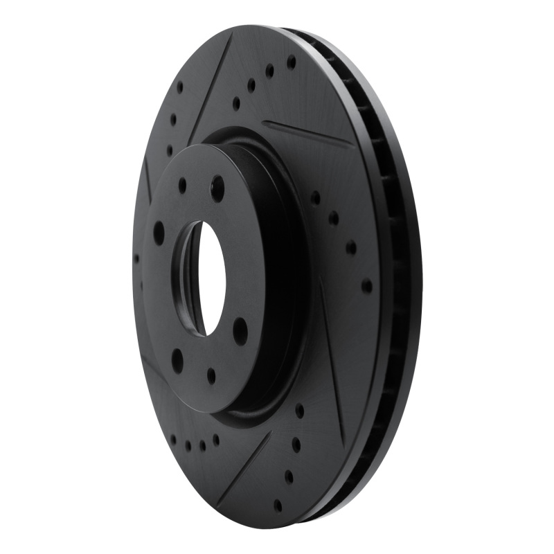 Ford Focus Brake Rotor (1) - Front Left - DFC - Drilled and Slotted - Black - `08-`11