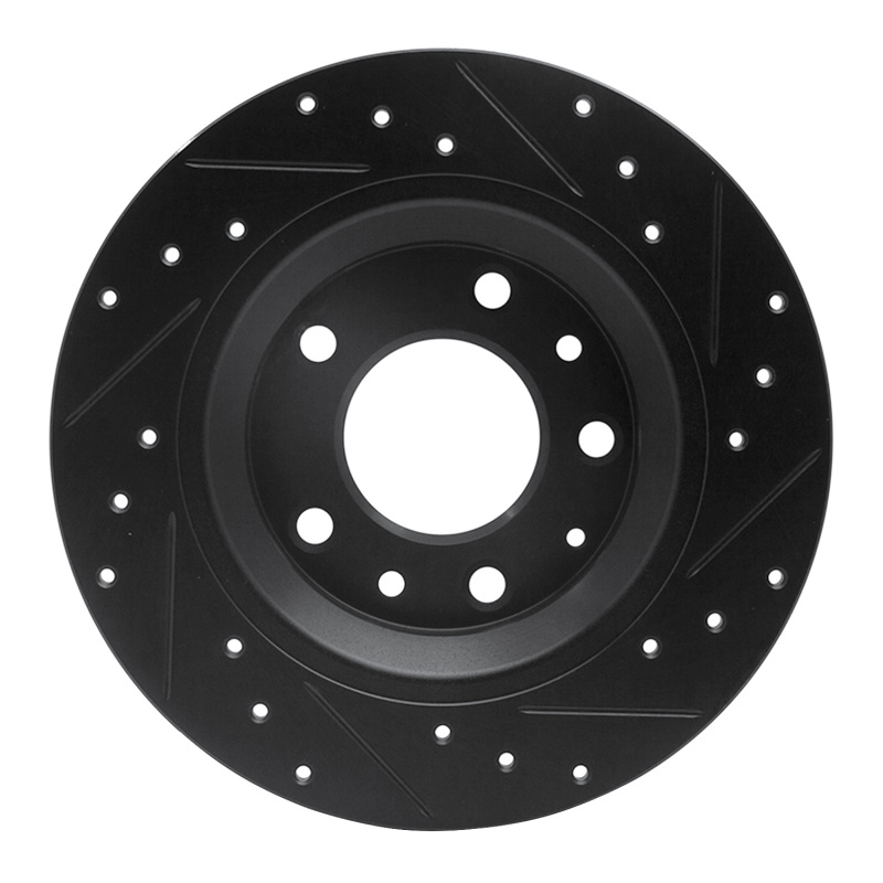 Ford Fusion Brake Rotor (1) - Rear Left - DFC - Drilled & Slotted - Black - `98-`15