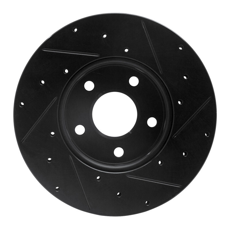 Ford Focus Brake Rotor (1) - Front Left - DFC - Drilled & Slotted - Black - `12-`18