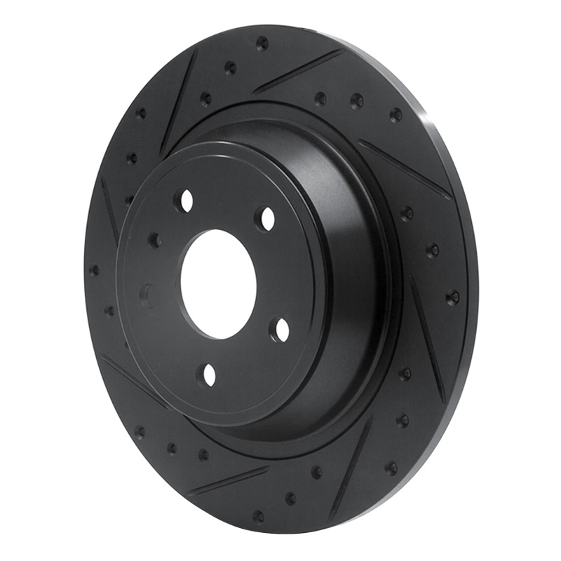 Ford Fusion Brake Rotor (1) - Rear Left - DFC - Drilled & Slotted - Black - `13-`20