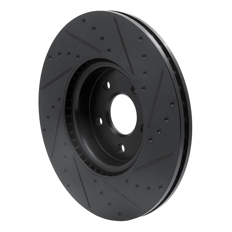 Ford Focus Brake Rotor (1) - Front Left - DFC - Drilled & Slotted - Black - `04-`19