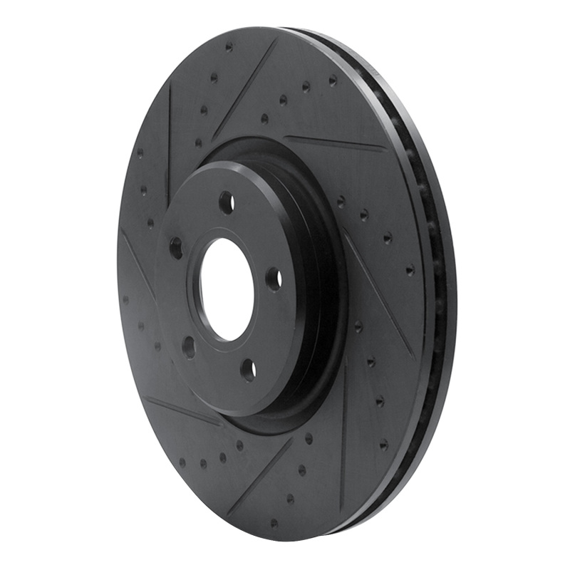 Ford Focus Brake Rotor (1) - Front Left - DFC - Drilled & Slotted - Black - `04-`19