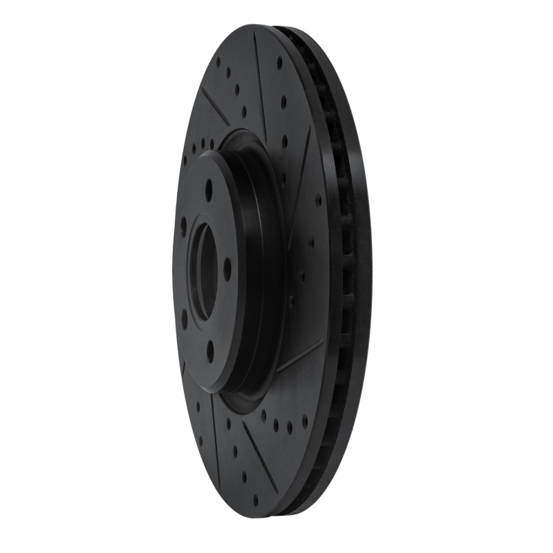 Ford Transit Connect Brake Rotor (1) - Front Right - DFC - Drilled & Slotted - Black - `04-`19