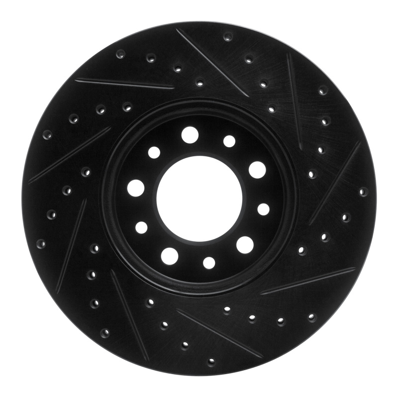 Ford Windstar Brake Rotor (1) - Front Left - DFC - Drilled & Slotted - Black - `99-`03