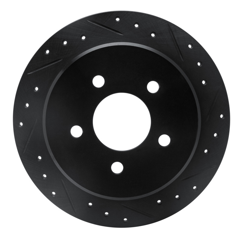 Ford Explorer Sport Brake Rotor (1) - Rear Right - DFC - Drilled & Slotted - Black - `95-`02