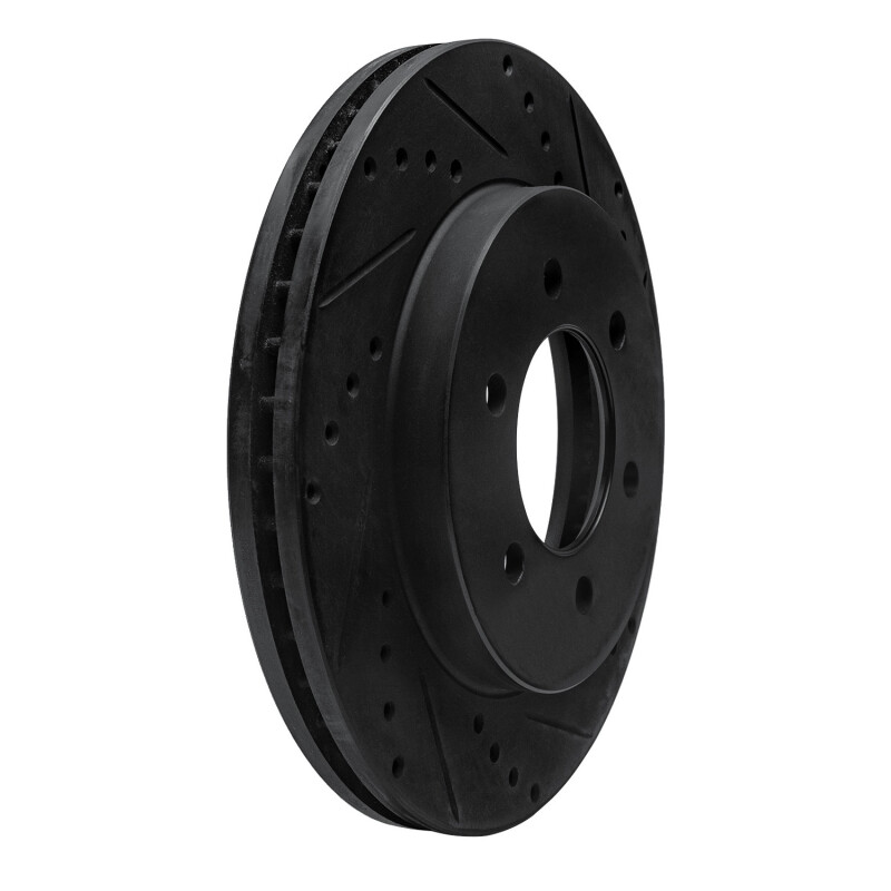 Ford E-350 Club Wagon Brake Rotor (1) - Rear Right - DFC - Drilled & Slotted - Black - `99-`07