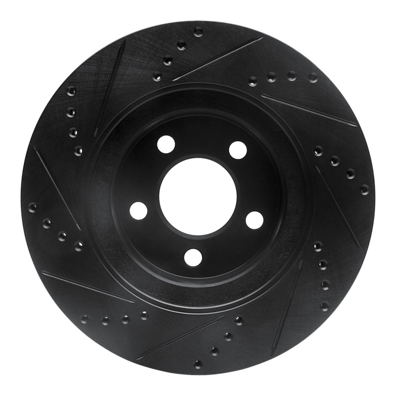 Ford Explorer Sport Trac Brake Rotor (1) - Front Right - DFC - Drilled & Slotted - Black - `01-`11
