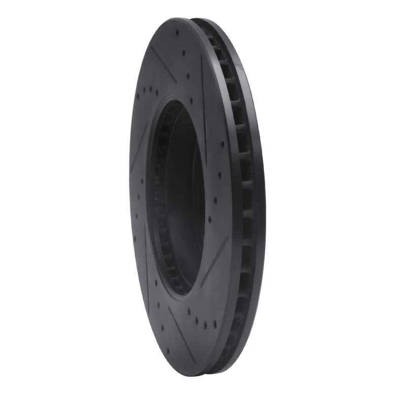 Ford Escape Brake Rotor (1) - Front Left - DFC - Drilled & Slotted - Black - `01-`07