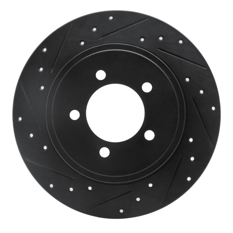 Ford Explorer Sport Trac Brake Rotor (1) - Rear Left - DFC - Drilled & Slotted - Black - `02-`10