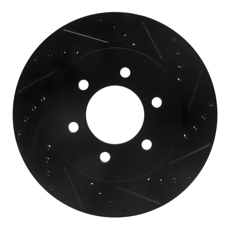 Ford F-150 Brake Rotor (1) - Front Right - DFC - Drilled & Slotted - Black - `04-`08