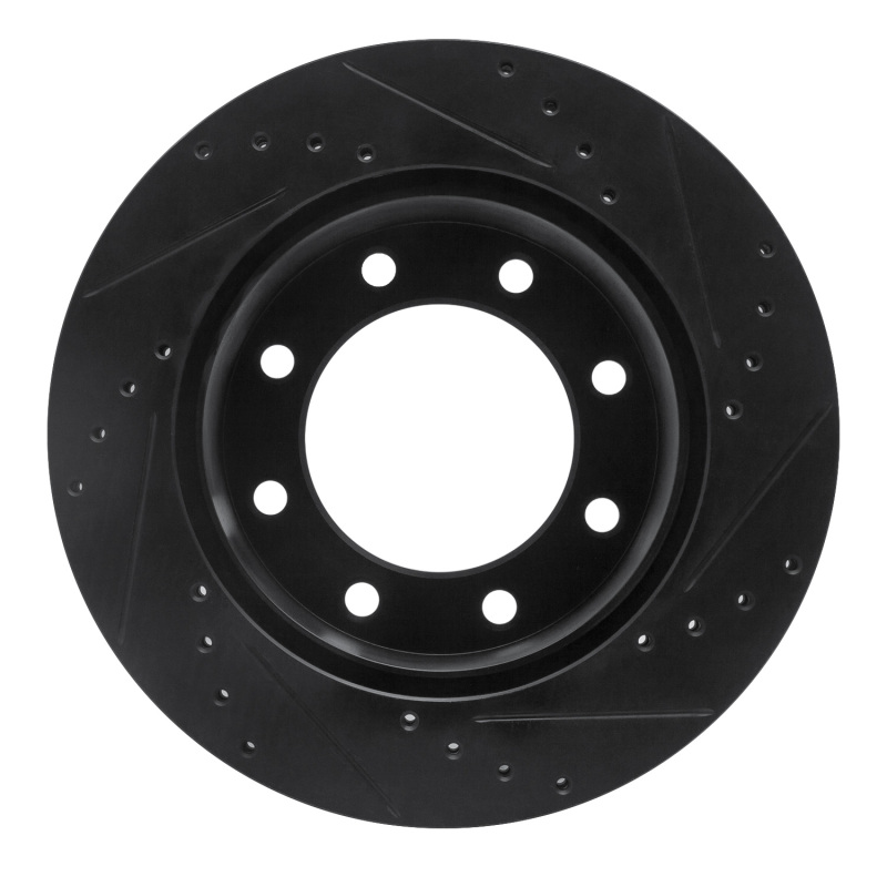 Ford F-250 Super Duty Brake Rotor (1) - Rear Left - DFC - Drilled & Slotted - Black - `05-`12