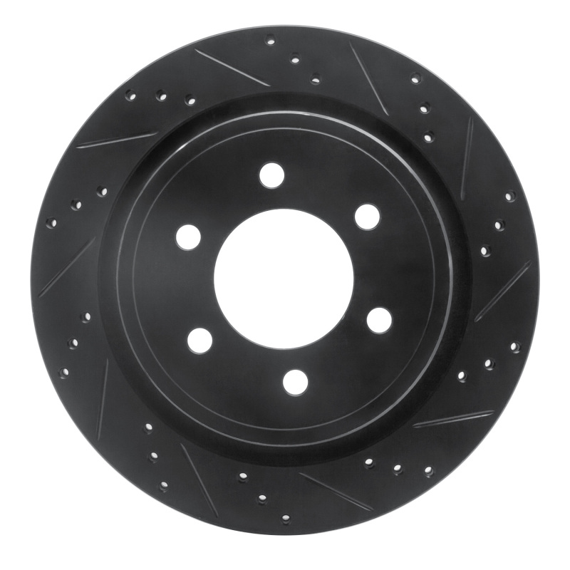 Ford F-150 Brake Rotor (1) - Rear Right - DFC - Drilled & Slotted - Black - `12-`20