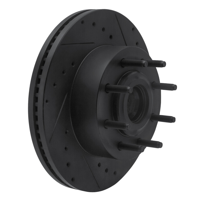 Ford F-250 Brake Rotor (1) - Front Right - DFC - Drilled & Slotted - Black - `11-`25