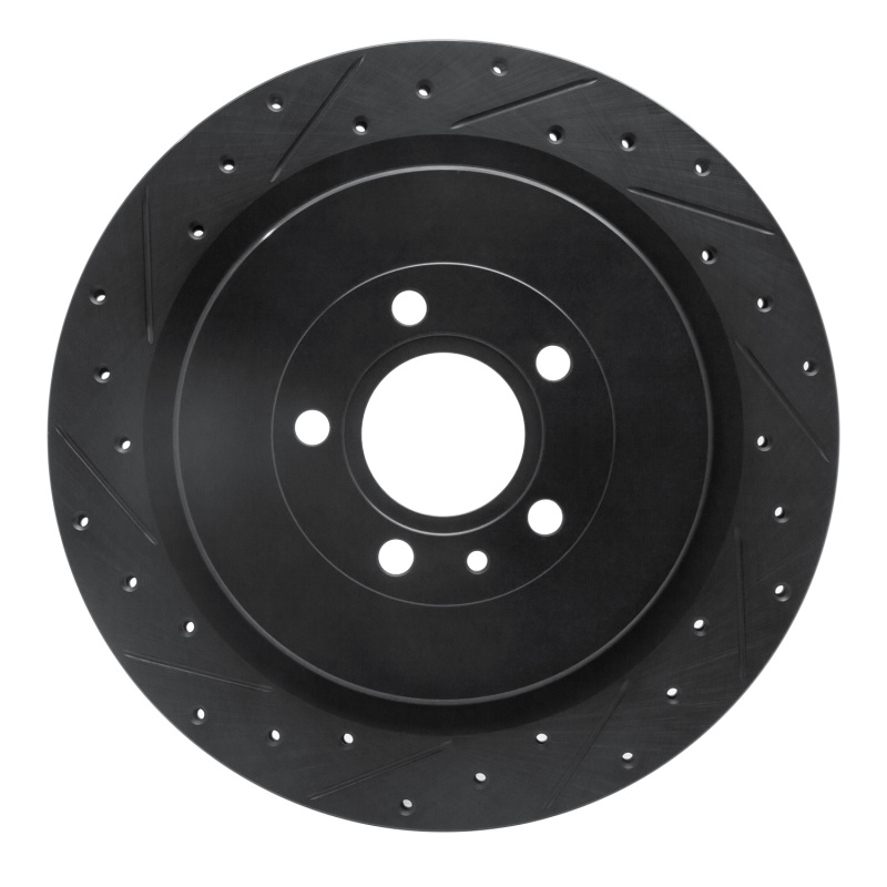 Ford Mustang Brake Rotor (1) - Rear Left - DFC - Drilled & Slotted - Black - `13-`14 Ford Mustang Brake Rotor (1) - Rear Left - DFC - Drilled & Slotted - Black - `13-`14