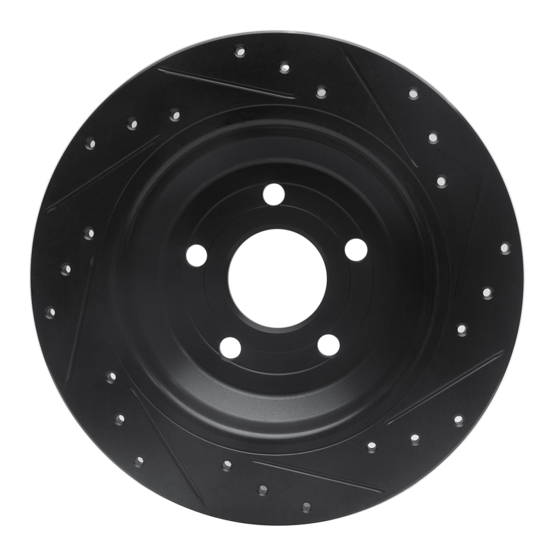 Ford Focus Brake Rotor (1) - Rear Left - DFC - Drilled & Slotted - Black - `16-`25