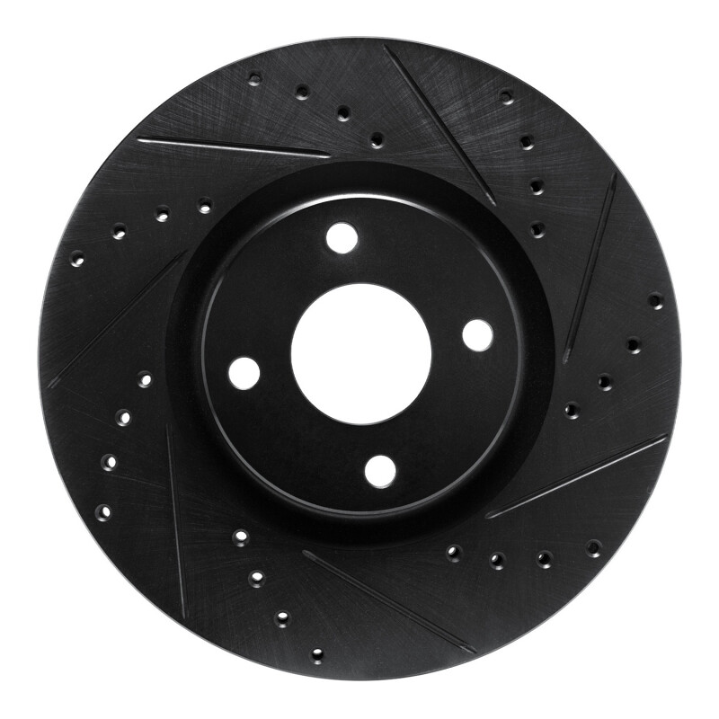 Ford EcoSport Brake Rotor (1) - Front Right - DFC - Drilled & Slotted - Black - `18-`22