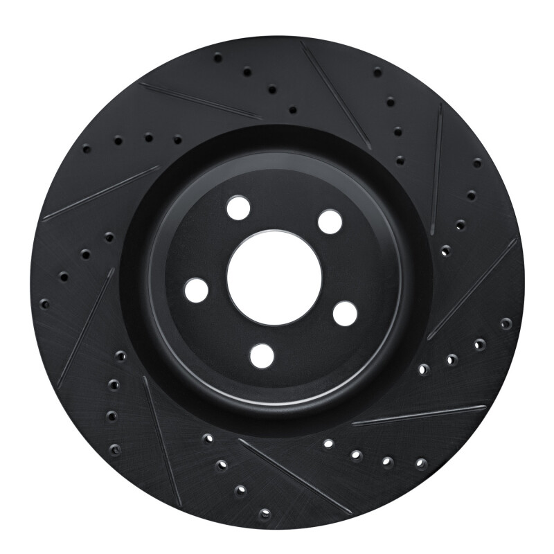 Ford Edge Brake Rotor (1) - Front Right - DFC - Drilled & Slotted - Black - `19-`24