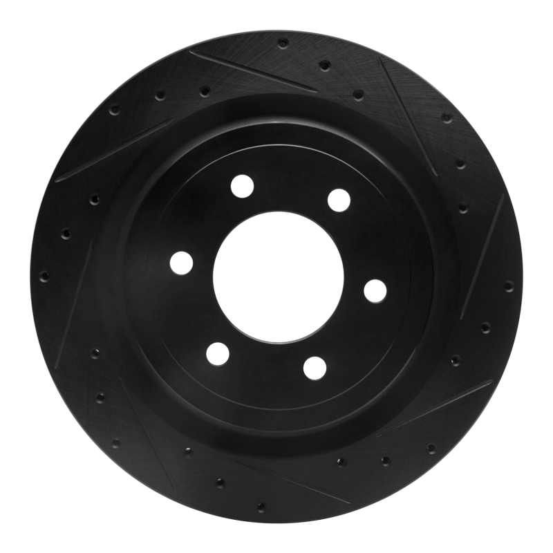 Ford F-150 Brake Rotor (1) - Rear Right - DFC - Drilled & Slotted, Premium G3000/G11H18 Iron Castings - Black - `21-`25