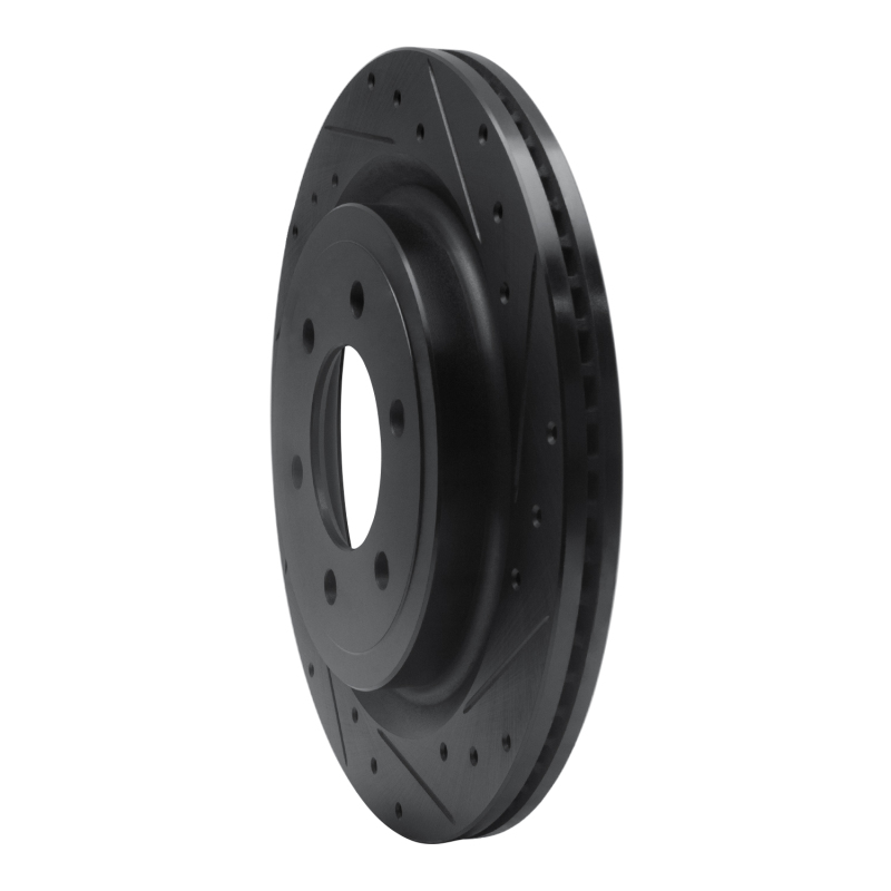 Ford F-150 Brake Rotor (1) - Rear Right - DFC - Drilled & Slotted, Premium G3000/G11H18 Iron Castings - Black - `21-`25