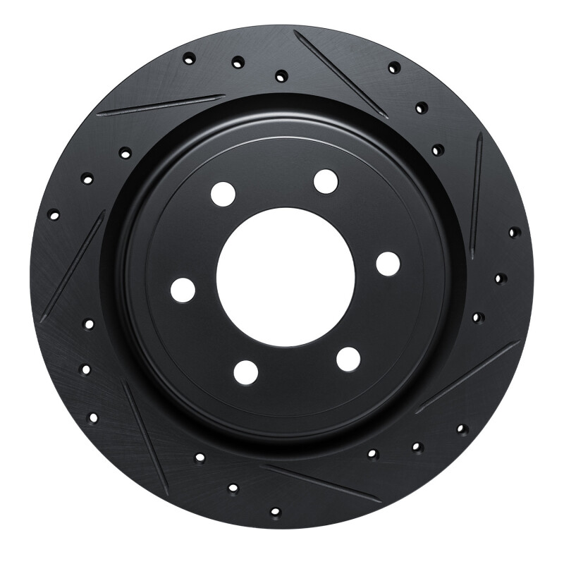 Ford F-150 Brake Rotor (1) - Rear Right - DFC - Drilled & Slotted - Black - `21-`25