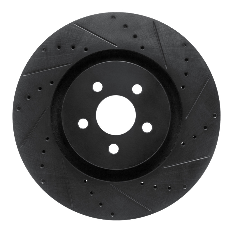 Ford Fusion Brake Rotor (1) - Front Right - DFC - Drilled & Slotted - Black - `15-`21