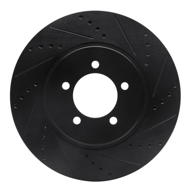 Lincoln Aviator Brake Rotor (1) - Front Right - DFC - Drilled & Slotted - Black - `03-`05 Lincoln Aviator Brake Rotor (1) - Front Right - DFC - Drilled & Slotted - Black - `03-`05
