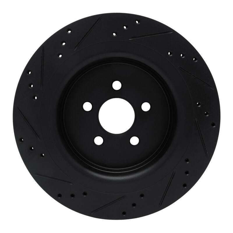 Ford Edge Brake Rotor (1) - Rear Right - DFC - Drilled & Slotted - Black - `19-`24