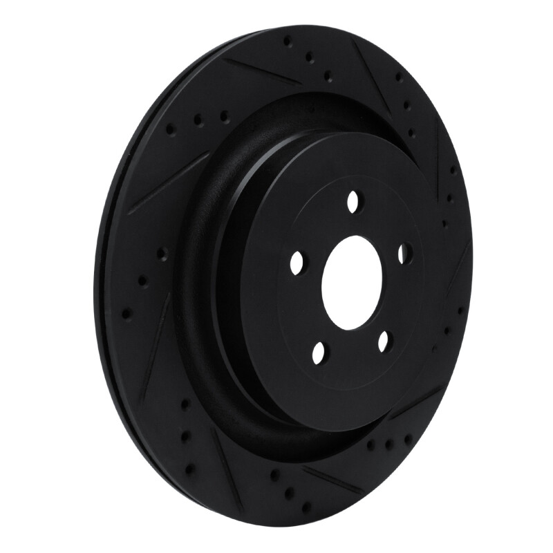 Ford Edge Brake Rotor (1) - Rear Right - DFC - Drilled & Slotted - Black - `19-`24