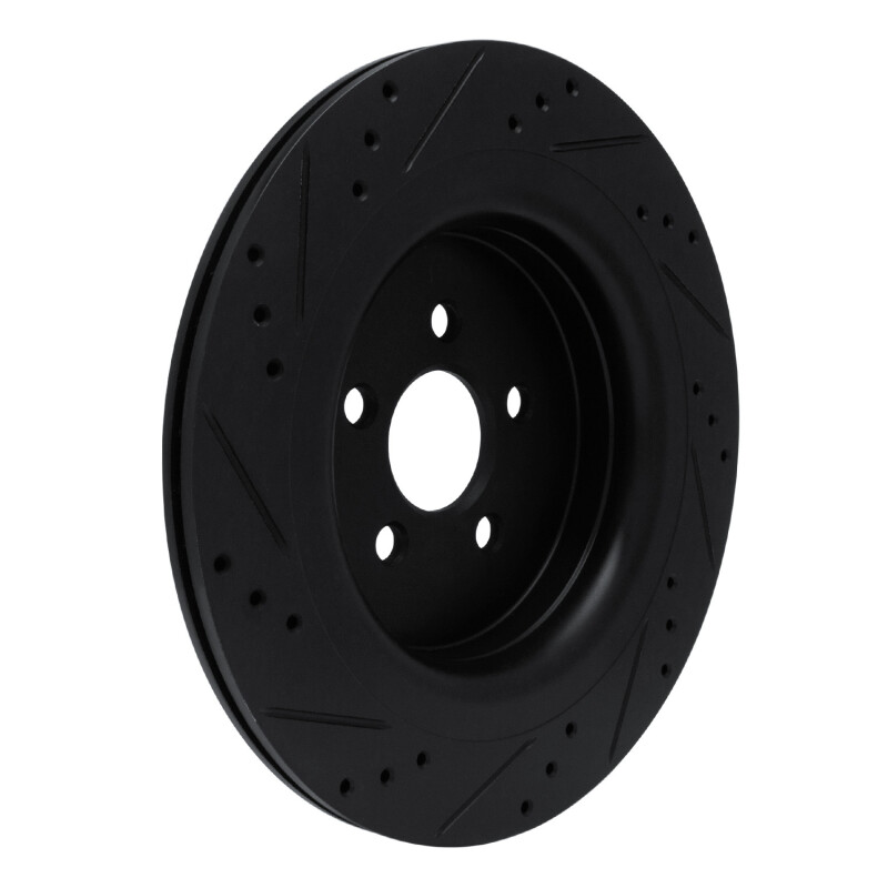 Ford Edge Brake Rotor (1) - Rear Right - DFC - Drilled & Slotted - Black - `19-`24